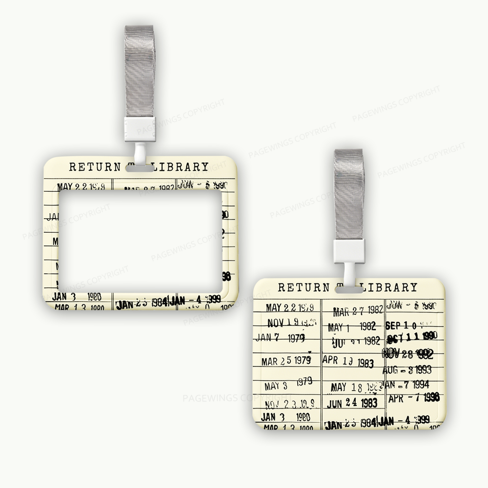 Pagewings The Library Is Open ABS Badge Holder