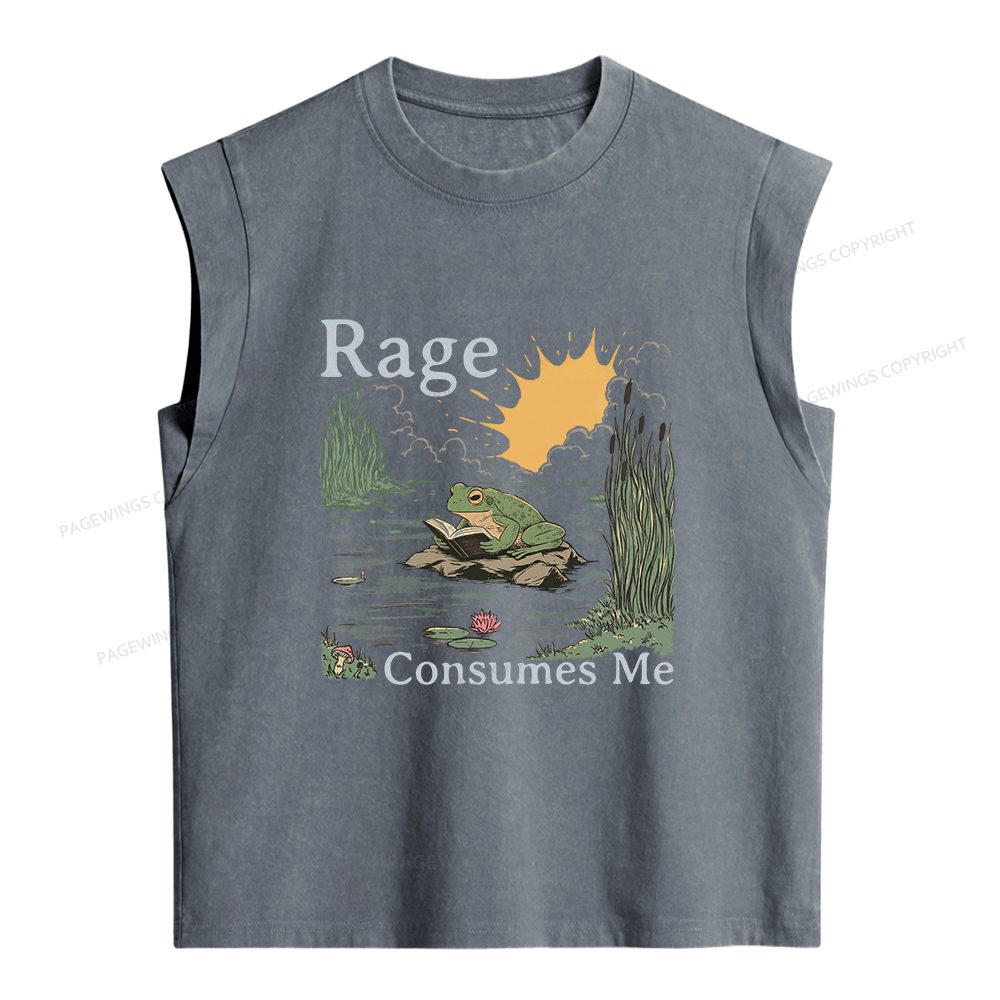 Pagewings Rage Consumes Me Women's Washed Tank Top