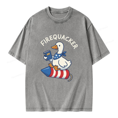 Pagewings Firecracker Unisex Washed T-shirt