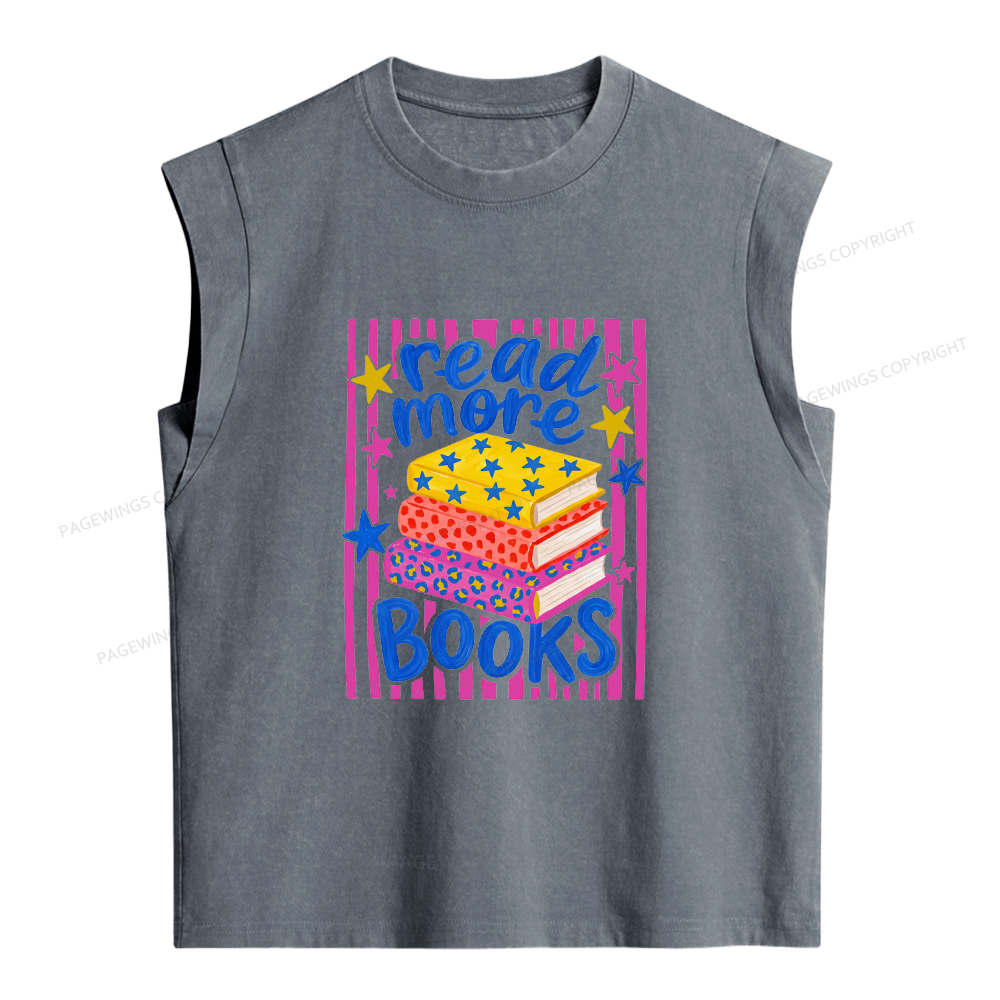 Pagewings Read More Books Women's Washed Tank Top