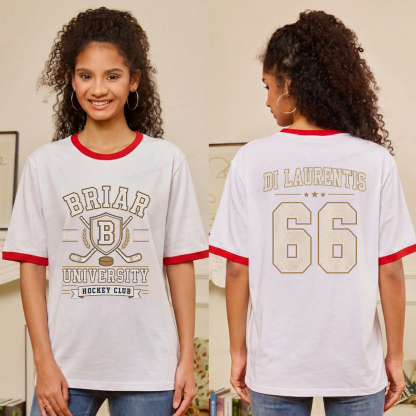 Pagewings Hockey Romance Unisex Ringer T-Shirt 