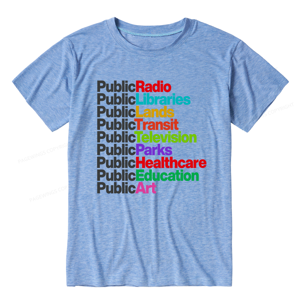 Pagewings Soft Personalized Public Libraries Unisex Heather T-Shirt