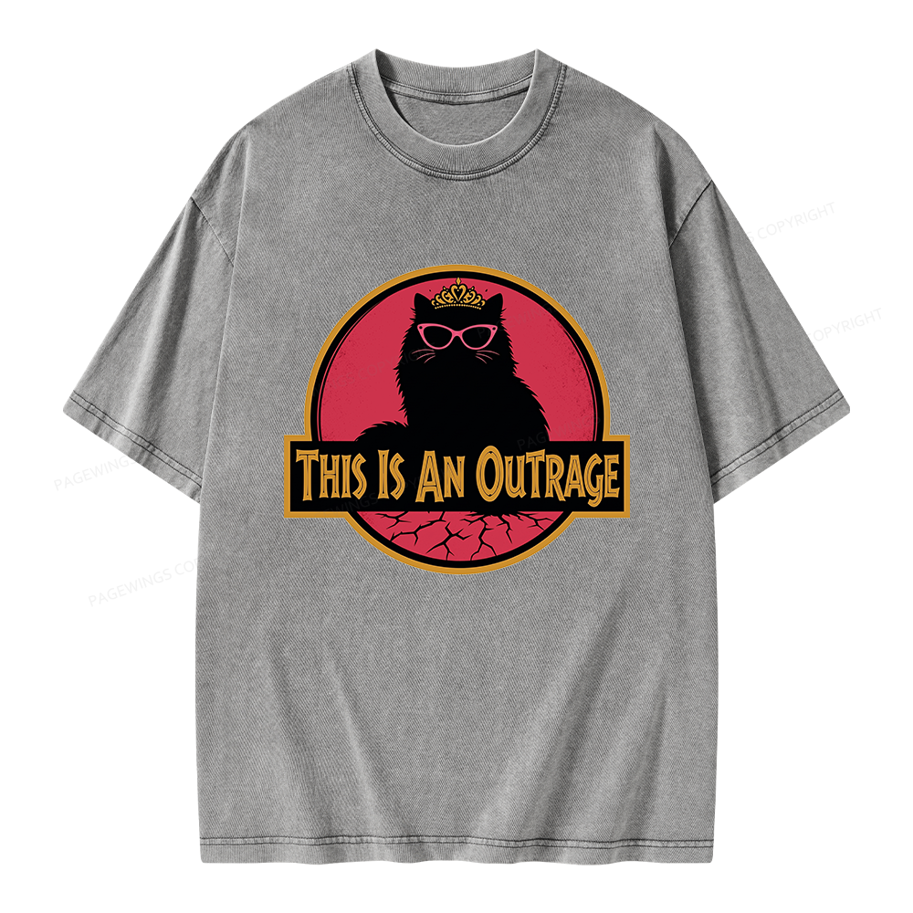 Pagewings This Is An Outrage Unisex Washed T-shirt