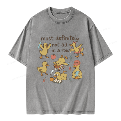 Pagewings Ducks In A Row Unisex Washed T-shirt