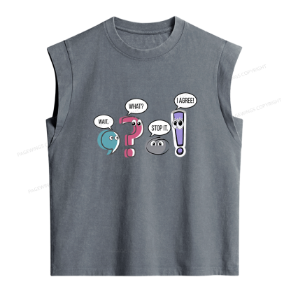 Pagewings Funny Grammar Women's Washed Tank Top