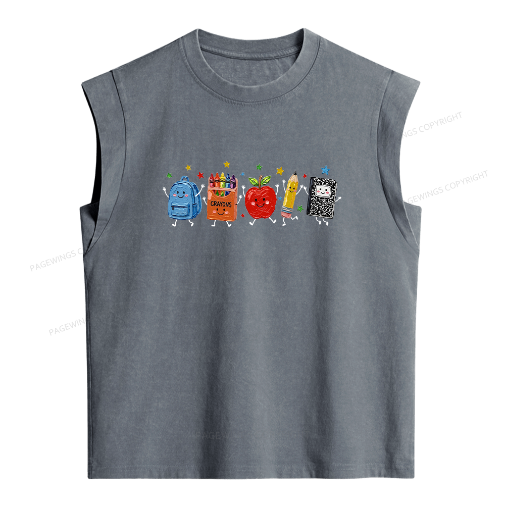 Pagewings It's a Good Day for Learning Women's Washed Tank Top