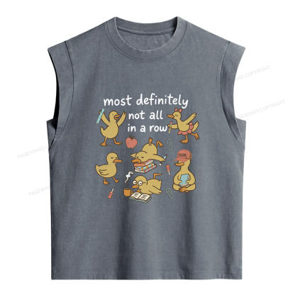 Pagewings Ducks In A Row Women's Washed Tank Top