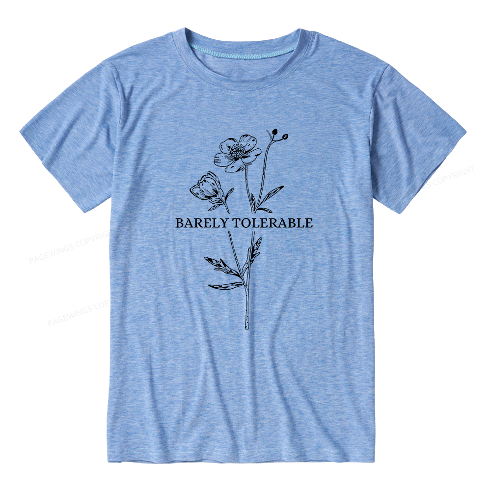 Pagewings Soft Barely Tolerable Unisex Heather T-Shirt