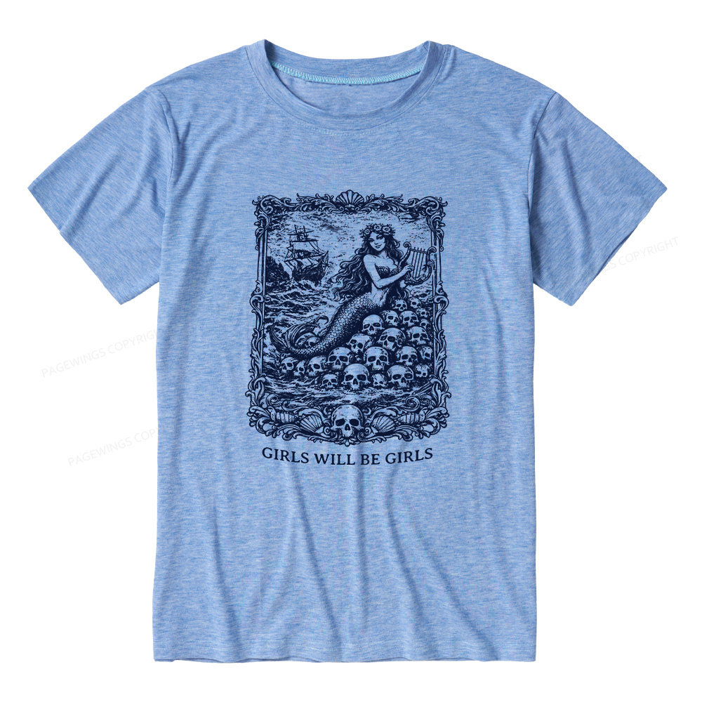Pagewings Soft Girls Will Be Girls Unisex Heather T-Shirt