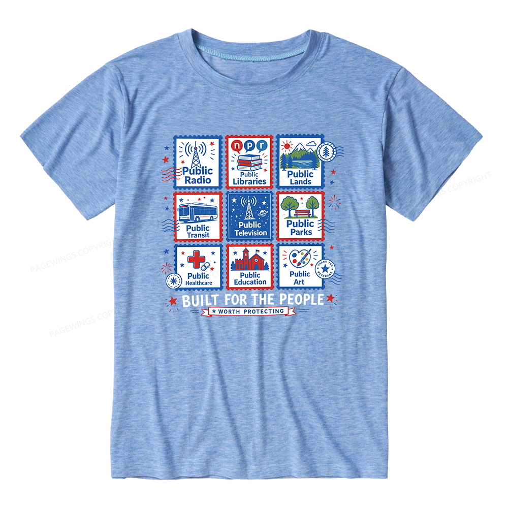 Pagewings Soft Public Libraries Unisex Heather T-Shirt