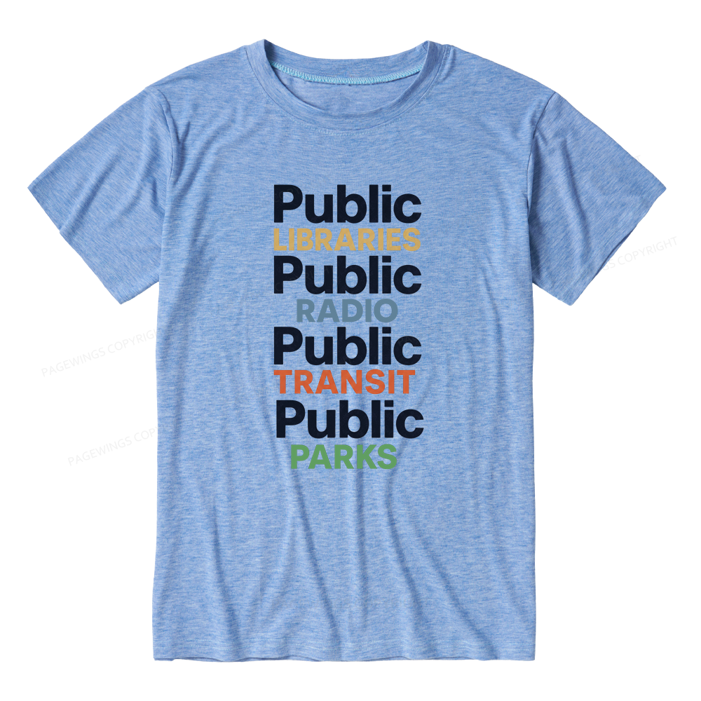 Pagewings Soft Public Libraries Unisex Heather T-Shirt