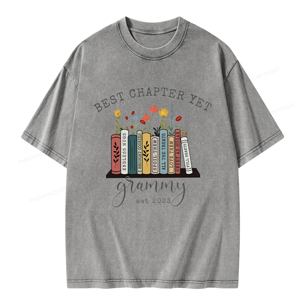 Pagewings Personalized The Best Chapter Yet Unisex Washed T-shirt