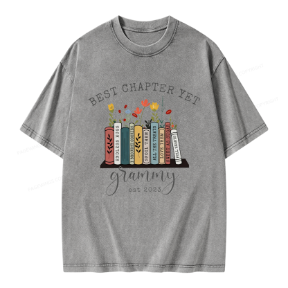 Pagewings Personalized The Best Chapter Yet Unisex Washed T-shirt
