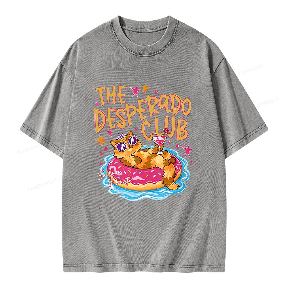 Pagewings Princess Donut Preppy Summer Unisex Washed T-shirt