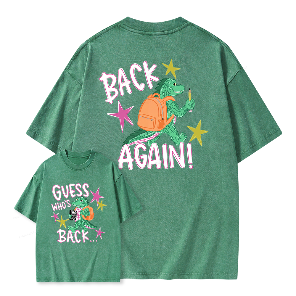 Pagewings First Day Of School Unisex Washed T-shirt