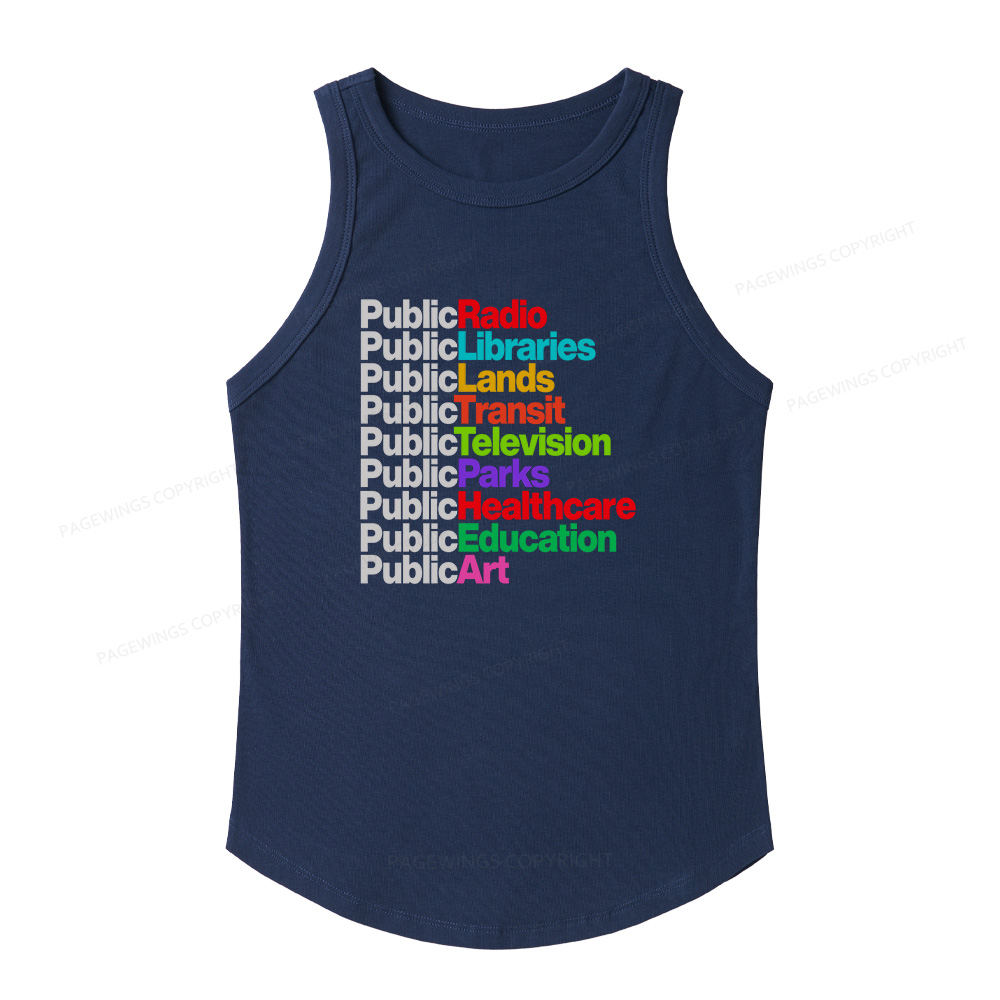 Pagewings Slim Fit Public Libraries Women's Fitted Tank Top 