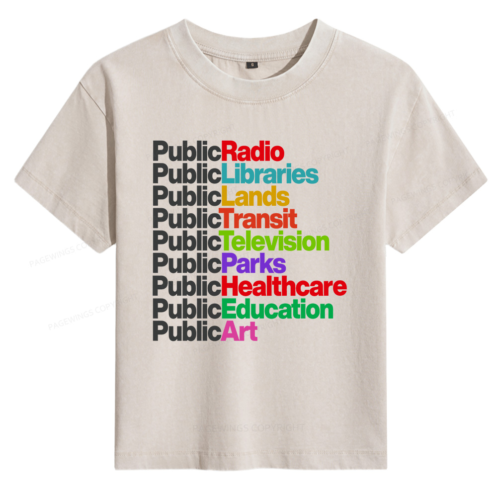 Pagewings Public Libraries Women's Washed T-shirt