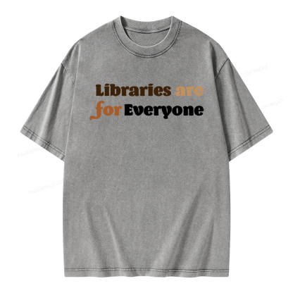 Pagewings Libraries are for Everyone Unisex Washed T-shirt