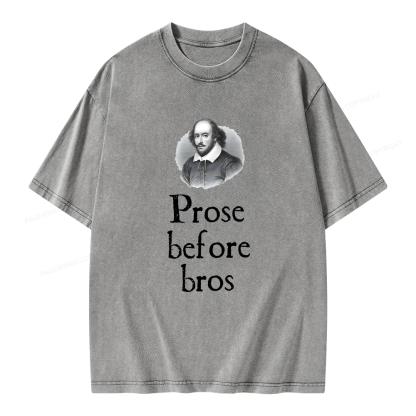Pagewings Prose Before Bros Unisex Washed T-shirt