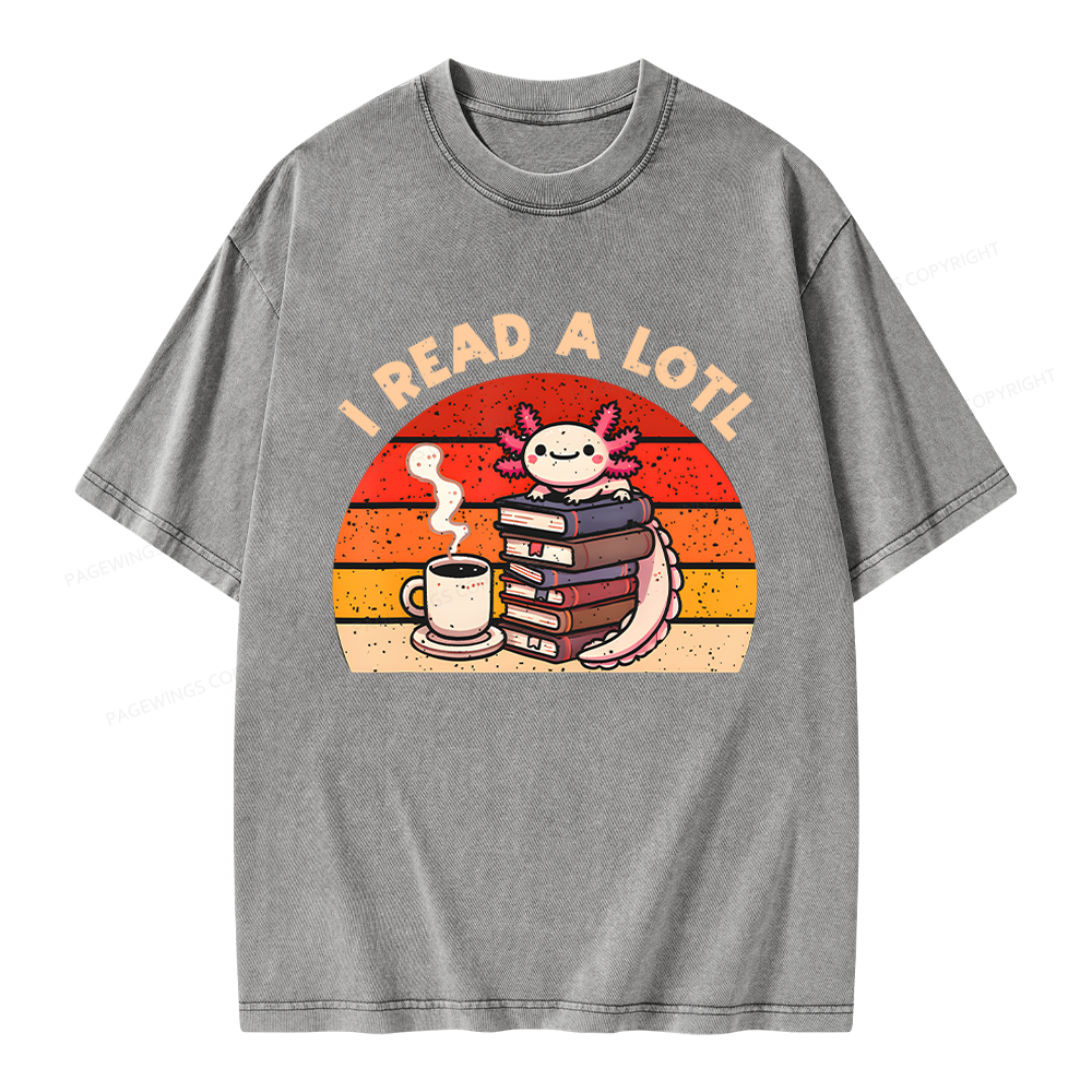 Pagewing I Read A Lotl Unisex Washed T-shirt