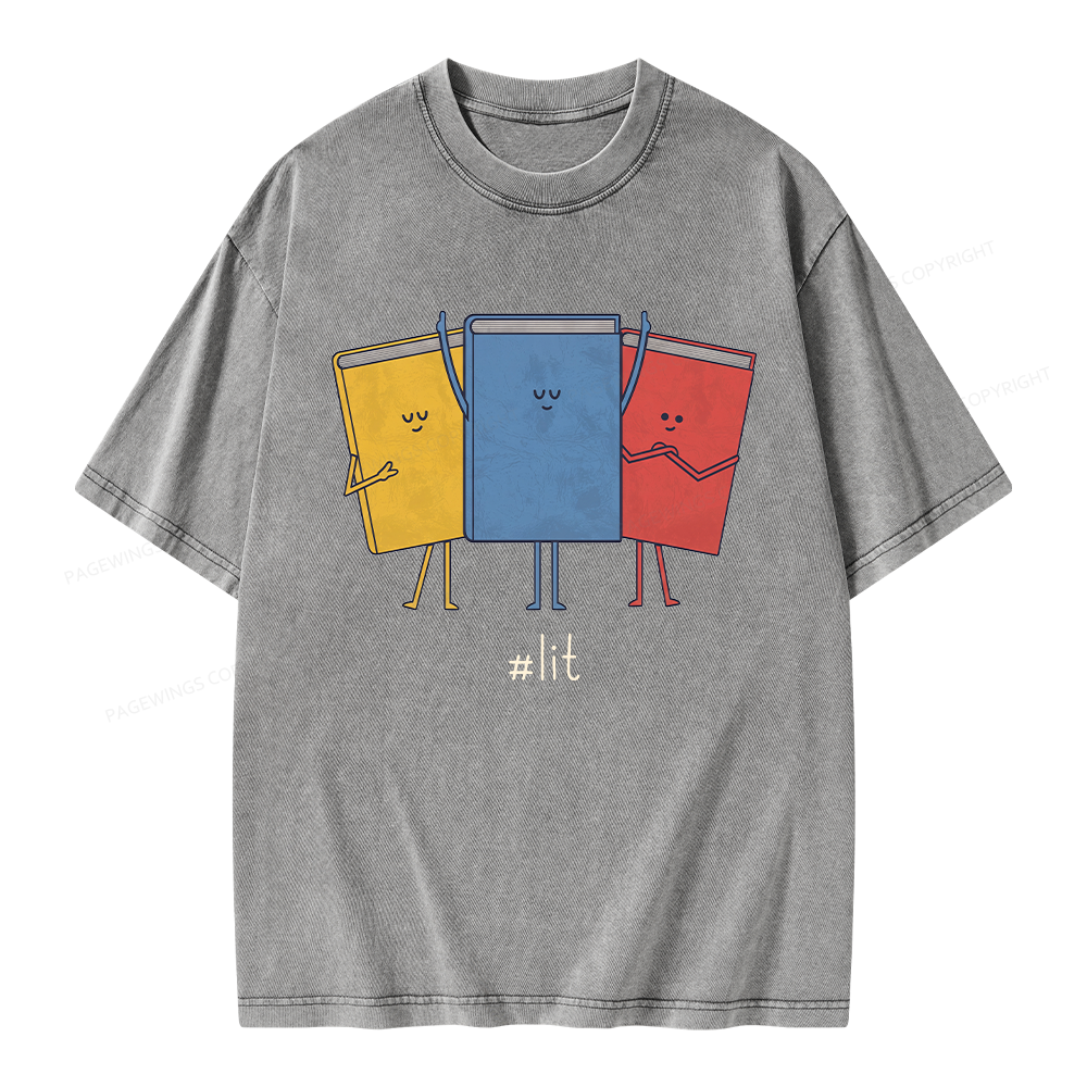 Pagewing Literature Unisex Washed T-shirt