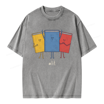 Pagewing Literature Unisex Washed T-shirt