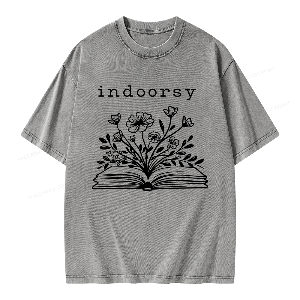Pagewing Indoorsy Unisex Washed T-shirt