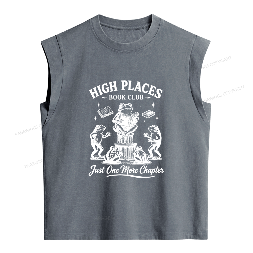 Pagewing High Places Book Club Women's Washed Tank Top