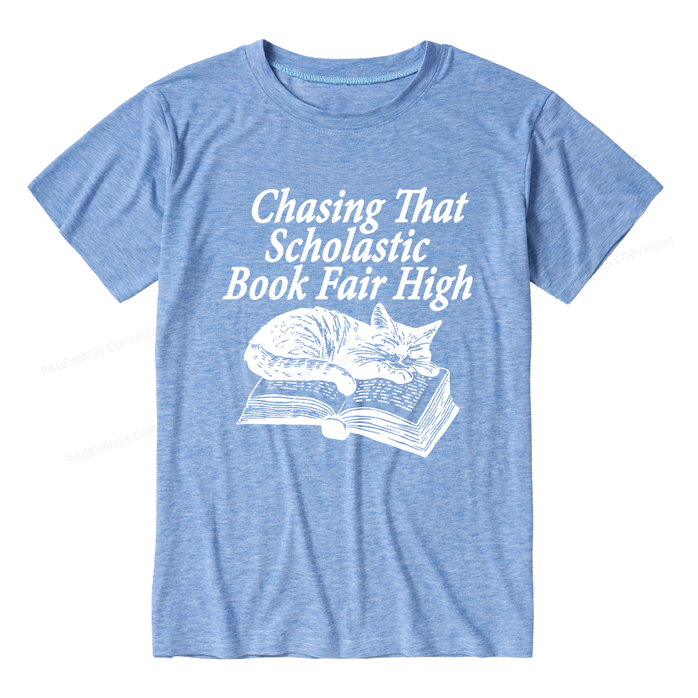 Pagewings Soft Chasing that Scholastic Book Fair High Unisex Heather T-Shirt