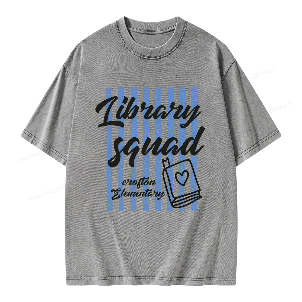 Pagewing Personalized Bookworm Unisex Washed T-shirt