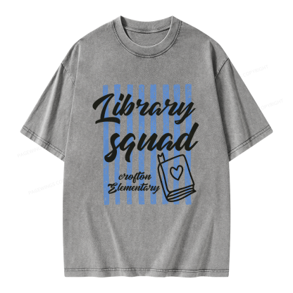 Pagewing Personalized Bookworm Unisex Washed T-shirt