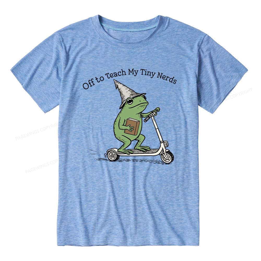 Pagewings Soft Off To Teach My Tiny Nerds Unisex Heather T-Shirt