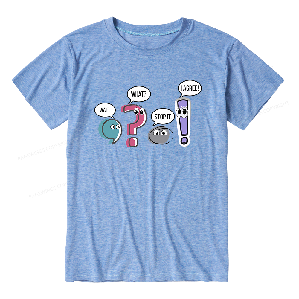Pagewings Soft Funny Grammar Unisex Heather T-Shirt