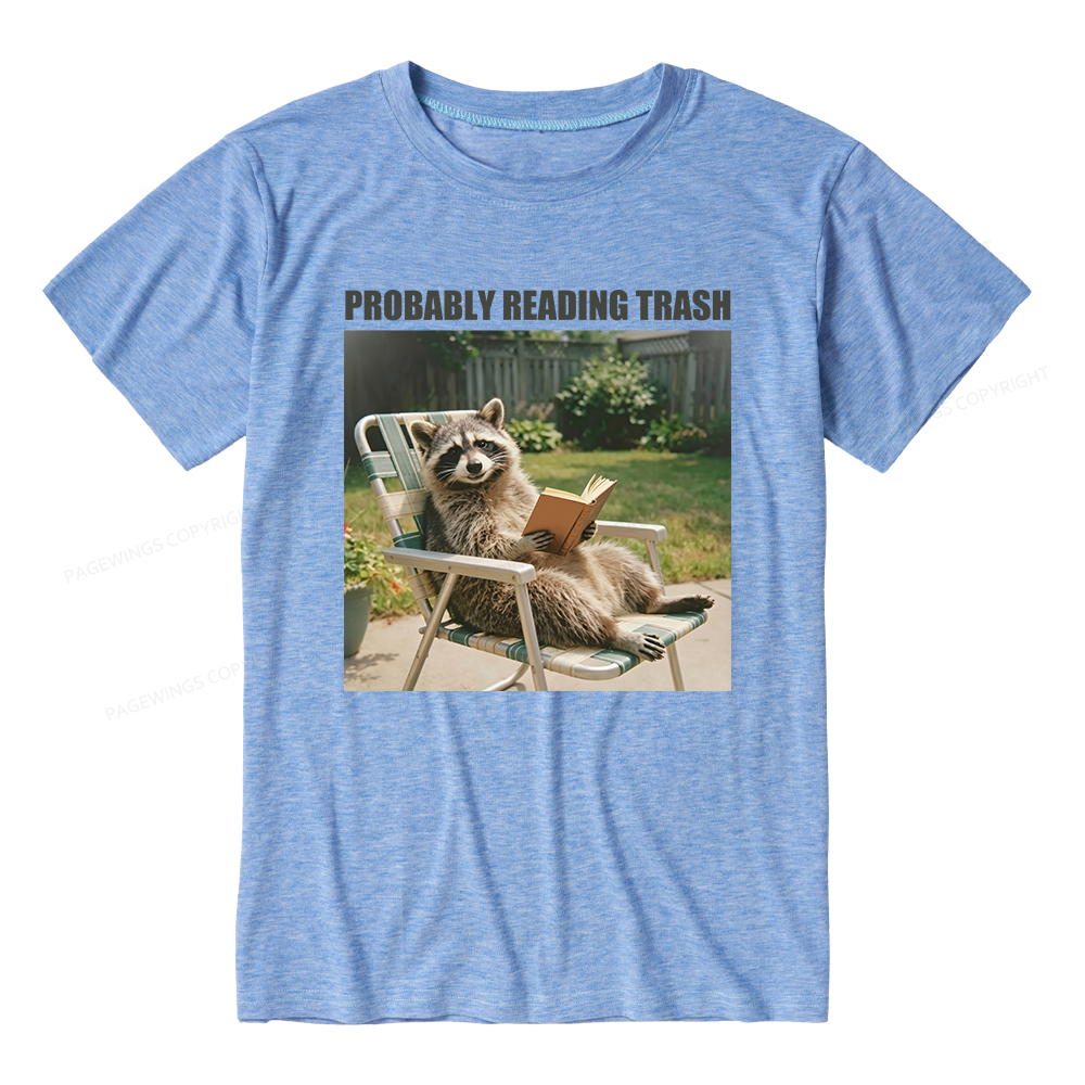 Pagewings Soft Probably Reading Trash Unisex Heather T-Shirt