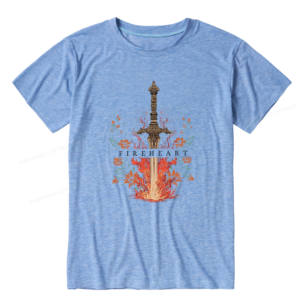 Pagewings Soft Fireheart Unisex Heather T-Shirt