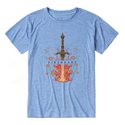 Pagewings Soft Fireheart Unisex Heather T-Shirt