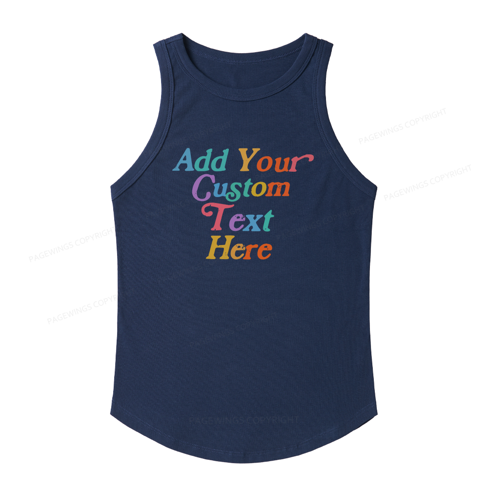 Pagewings Personalized Slim Fit Quotes Women's Fitted Tank Top 