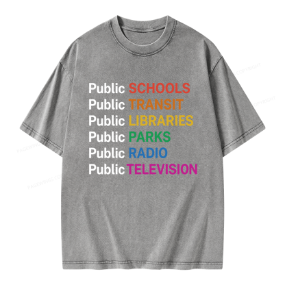 Pagewing Public Services Unisex Washed T-shirt