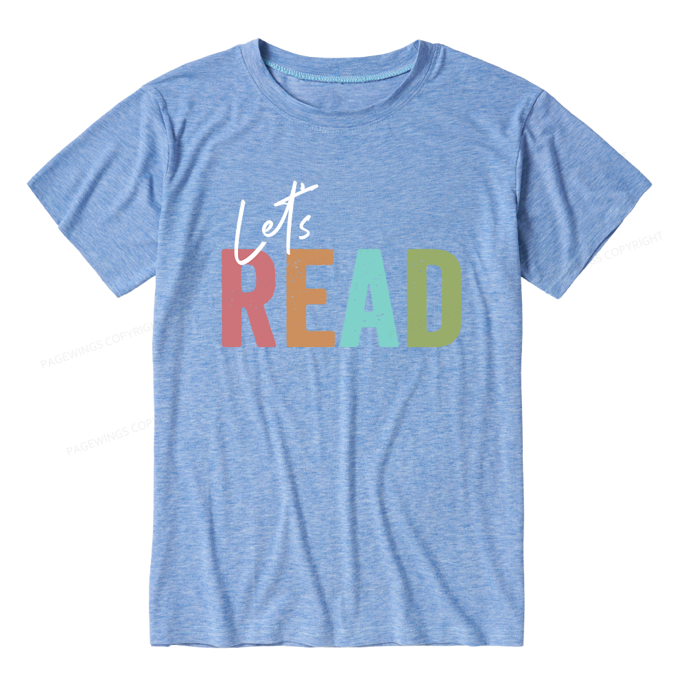 Pagewings Soft Let's Read Unisex Heather T-Shirt