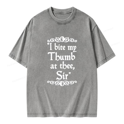 Pagewing I Bite My Thumb at Thee Unisex Washed T-shirt
