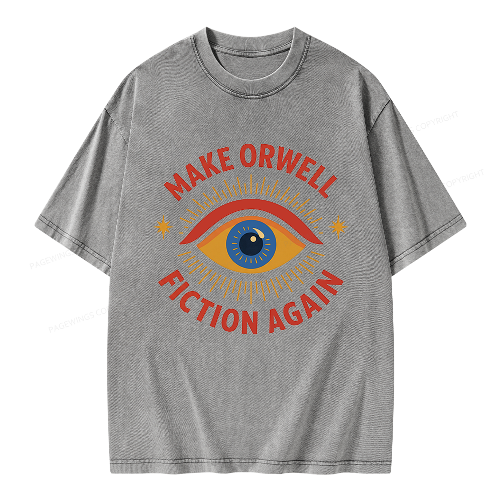 Pagewings Dystopia Quote Unisex Washed T-shirt