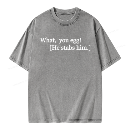 Pagewing What You Egg Unisex Washed T-shirt
