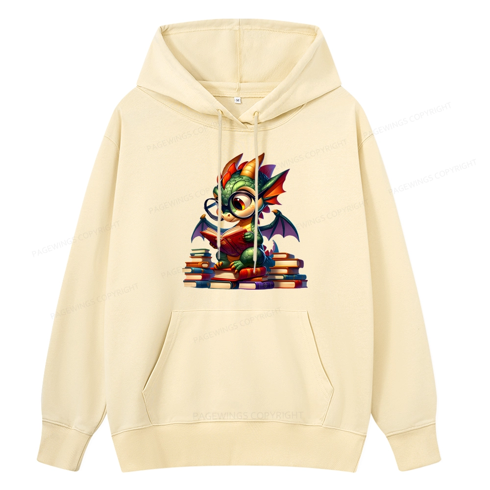 Pagewings Dragon And Books Unisex Classic Hoodie