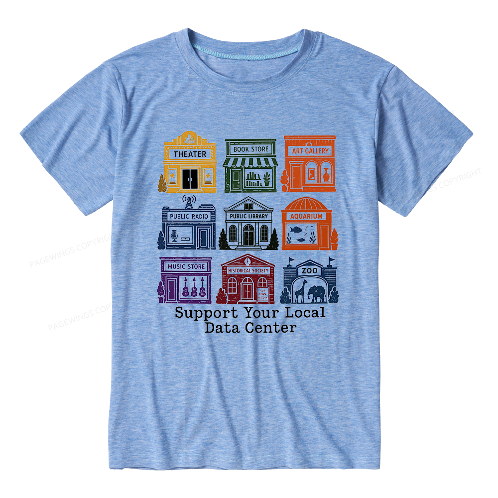 Pagewings Soft Support Your Local Data Center Unisex Heather T-Shirt