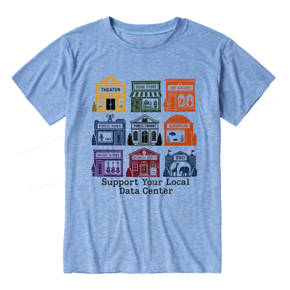 Pagewings Soft Support Your Local Data Center Unisex Heather T-Shirt