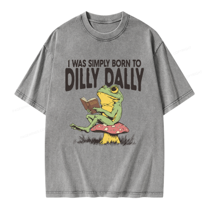 Pagewing Born to Dilly Dally Unisex Washed T-shirt