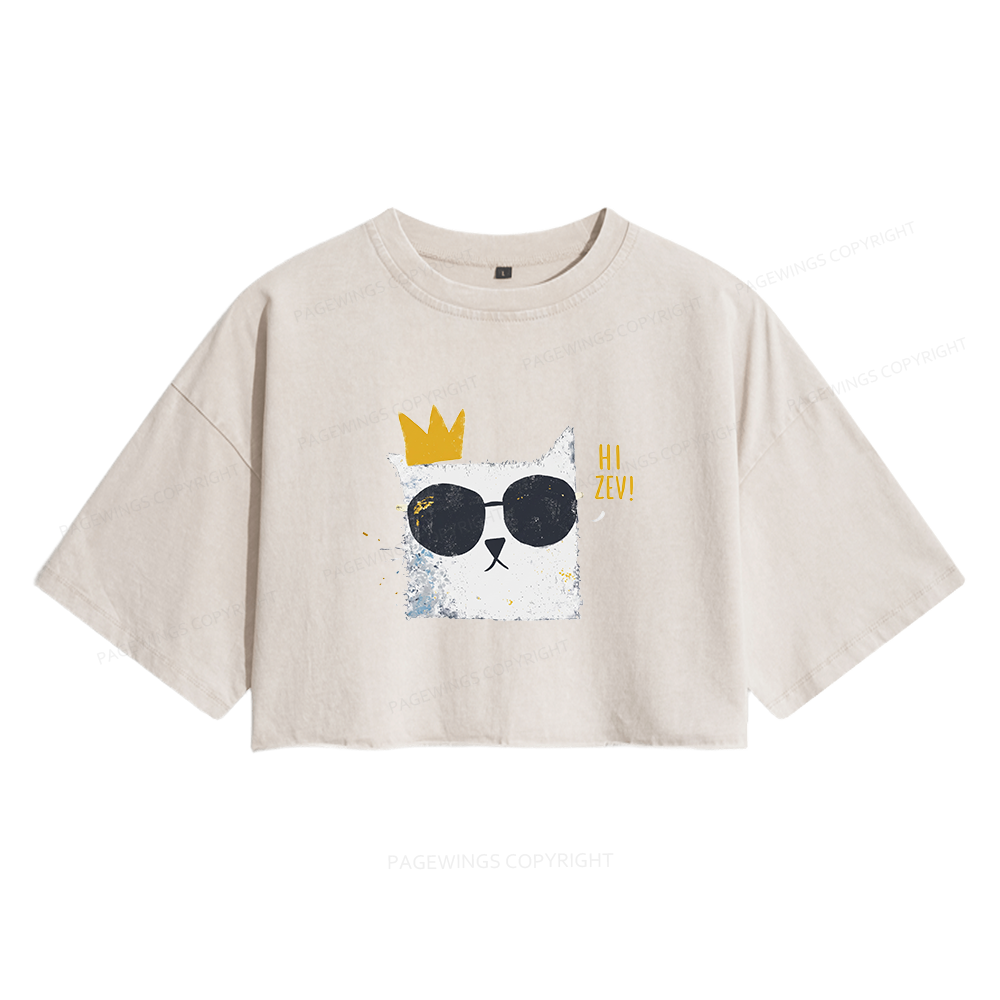 Pagewings Sci-Fi Bookish Women's Washed Cropped T-shirt