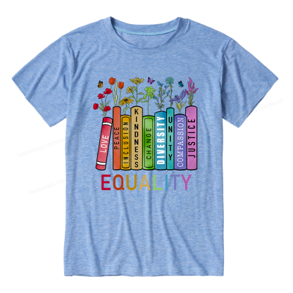 Pagewings Soft Equal Rights 11434 Bookish Unisex Heather T-Shirt