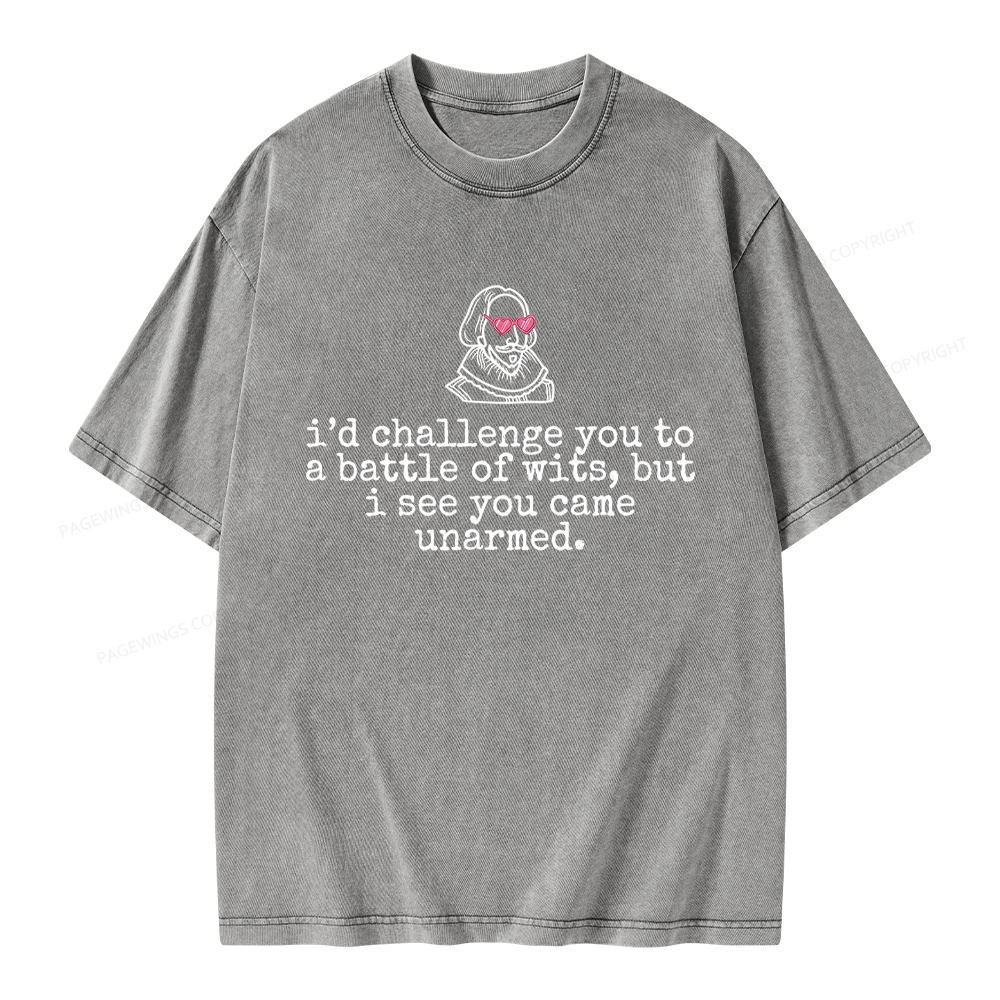 Pagewing Funny Drama Student Unisex Washed T-shirt