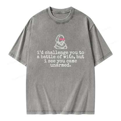 Pagewing Funny Drama Student Unisex Washed T-shirt